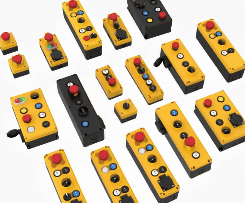 Various configurations of KINRED lift maintenance boxes