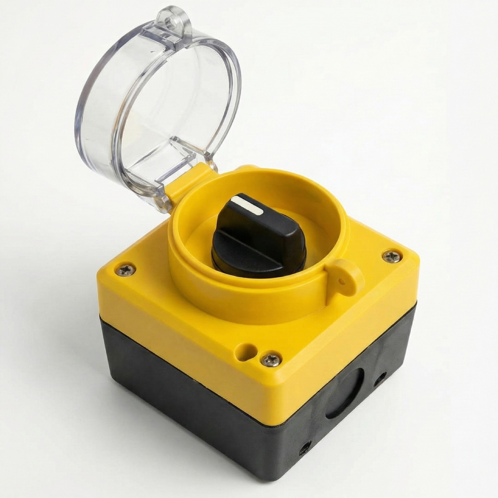 Hinged, tread-resistant protective guard on a KINRED lift maintenance box