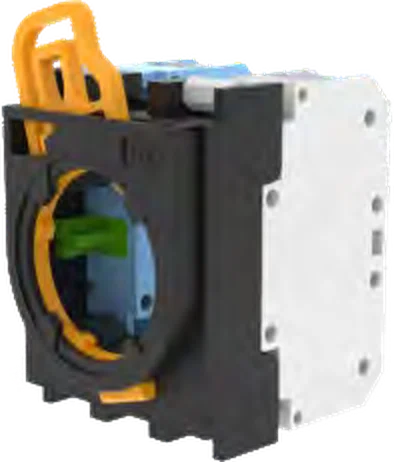 HQ pushbutton with assembled push-in contact blocks