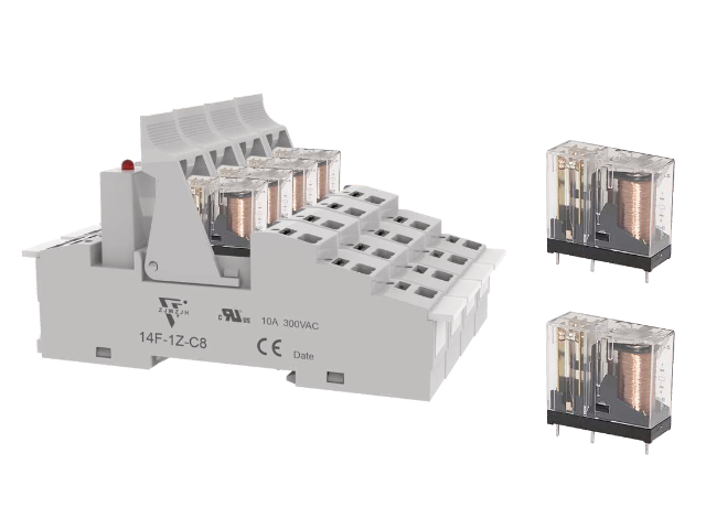 KINRED ZJ14F plug-in relay for compact control cabinets