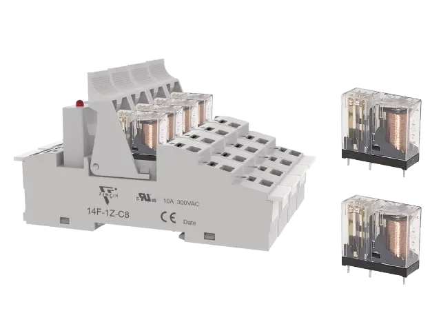 KINRED ZJ14F plug-in relay for compact control cabinets